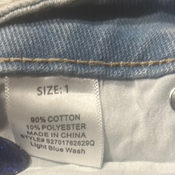 Fashion Nova Blue Distressed Jean Shorts High-Waisted - Picture 4 of 4